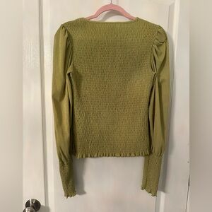 Anthropologie Olive Smocked Tank Top